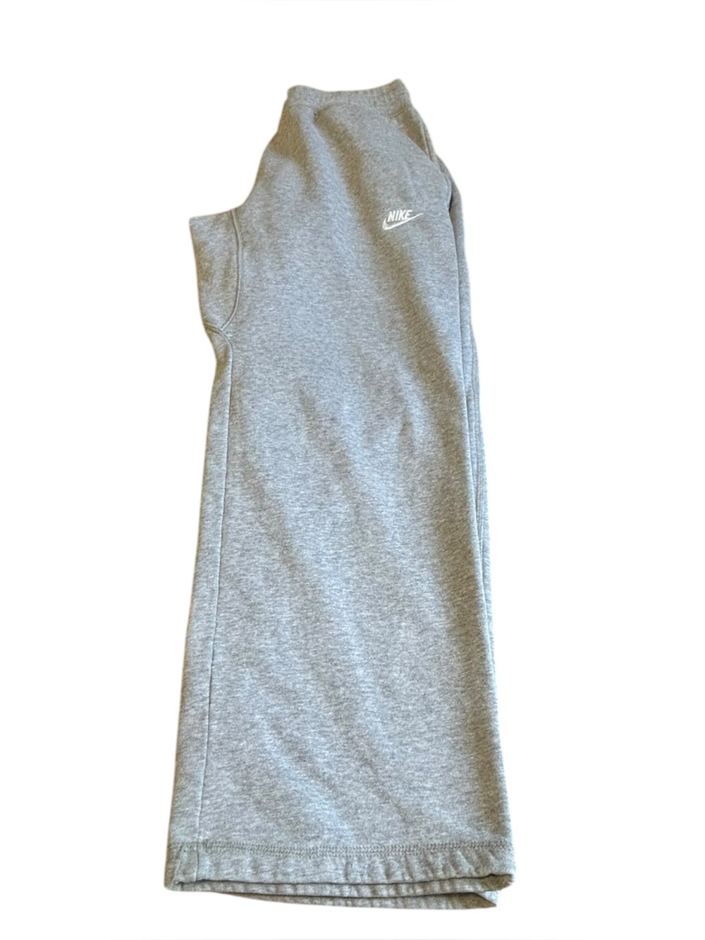Y2K Nike Gray Wide Leg Fleece Sweatpants Womens Medium - Picture 3 of 13